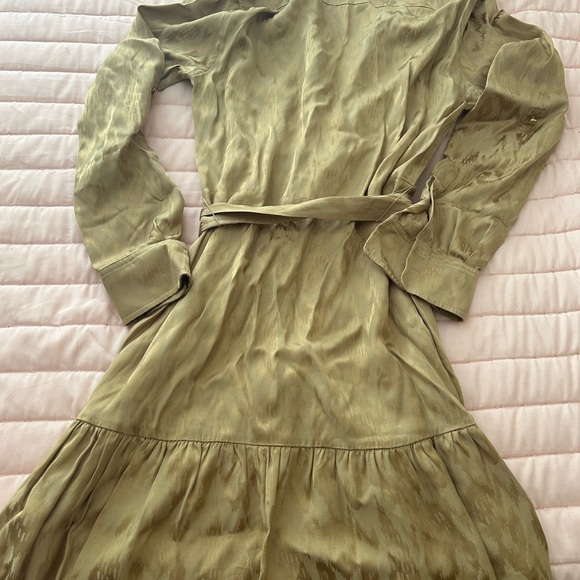 NWT Lauren Ralph Lauren Jacquard Shirtdress in Tan color - Picture 13 of 16